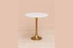 Miniature Tulipa white and gold marble side table 1