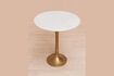 Miniature Tulipa white and gold marble side table 2