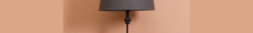 Material Details Tulipe table lamp in dark wood