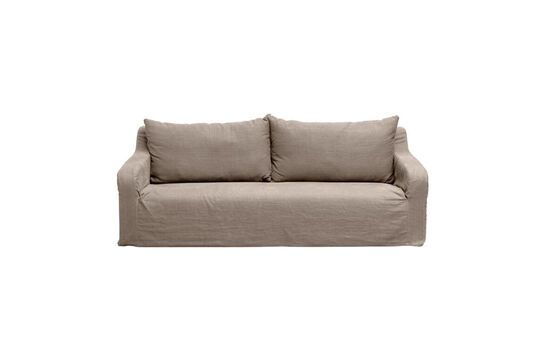 Turia 3-seater sofa in taupe fabric Clipped