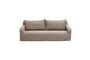 Miniature Turia 3-seater sofa in taupe fabric Clipped