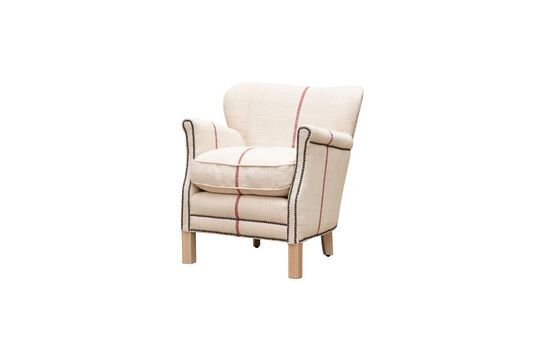 Turner beige fabric armchair Clipped