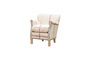 Miniature Turner beige fabric armchair Clipped