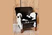 Miniature Turner brown cowhide armchair 1