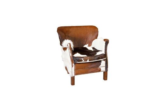 Turner brown cowhide armchair Clipped