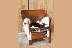 Miniature Turner brown cowhide armchair 3