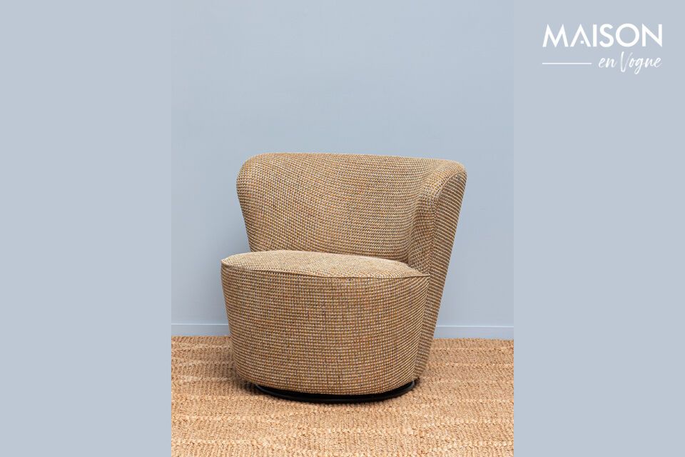 Tweedy orange tweed armchair Chehoma