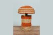 Miniature Uluwatu table lamp in beige and orange natural fiber 1