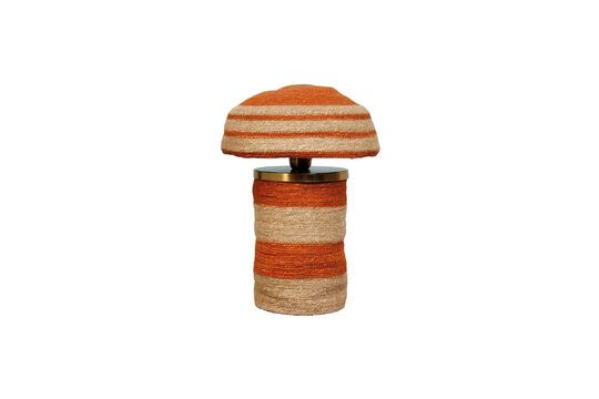 Uluwatu table lamp in beige and orange natural fiber Clipped