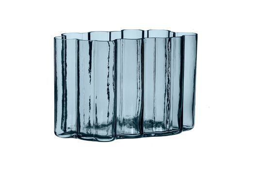 Umber blue glass vase