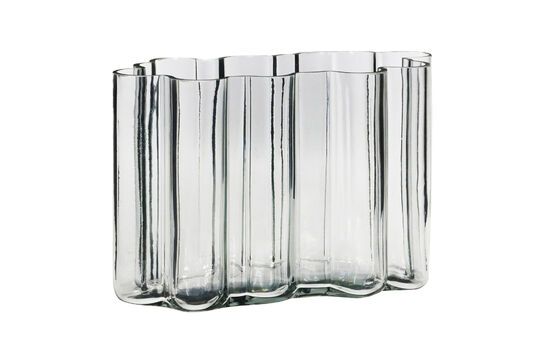 Umber clear glass vase