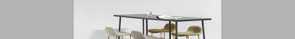 Material Details Union black wooden high table