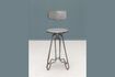 Miniature Valéry grey metal chair 1