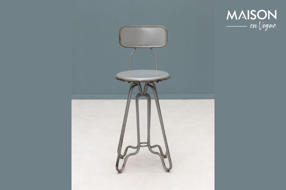 Valéry grey metal chair Chehoma