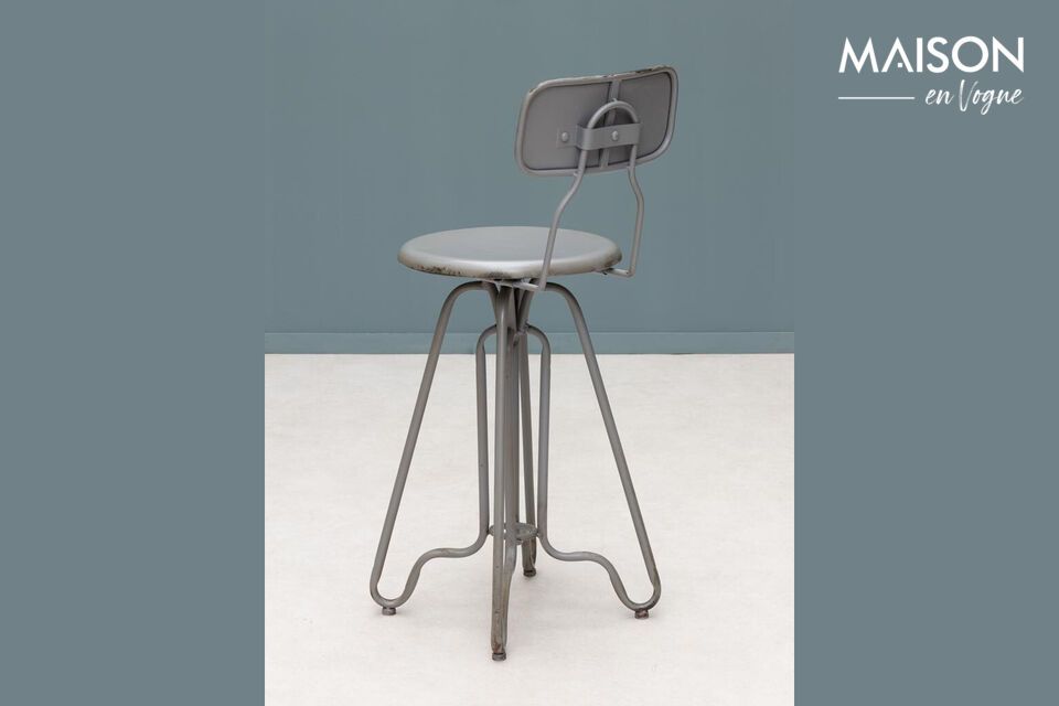 Discover the perfect fusion of sturdiness and style with our gray iron chair