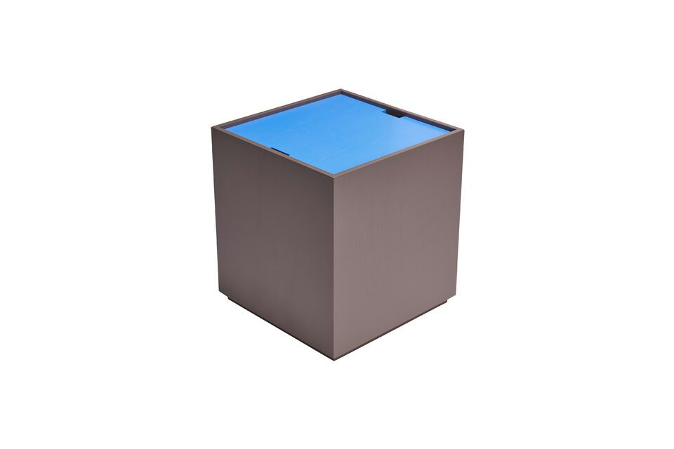 Vault brown and blue ash wood side table - 6