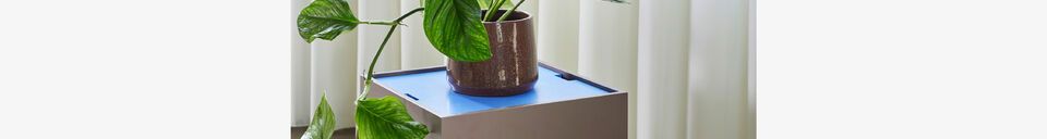 Material Details Vault brown and blue ash wood side table