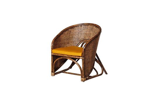 Veracruz brown rattan armchair Clipped