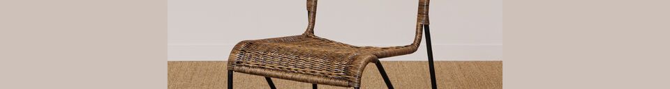 Material Details Veracruz brown rattan chair