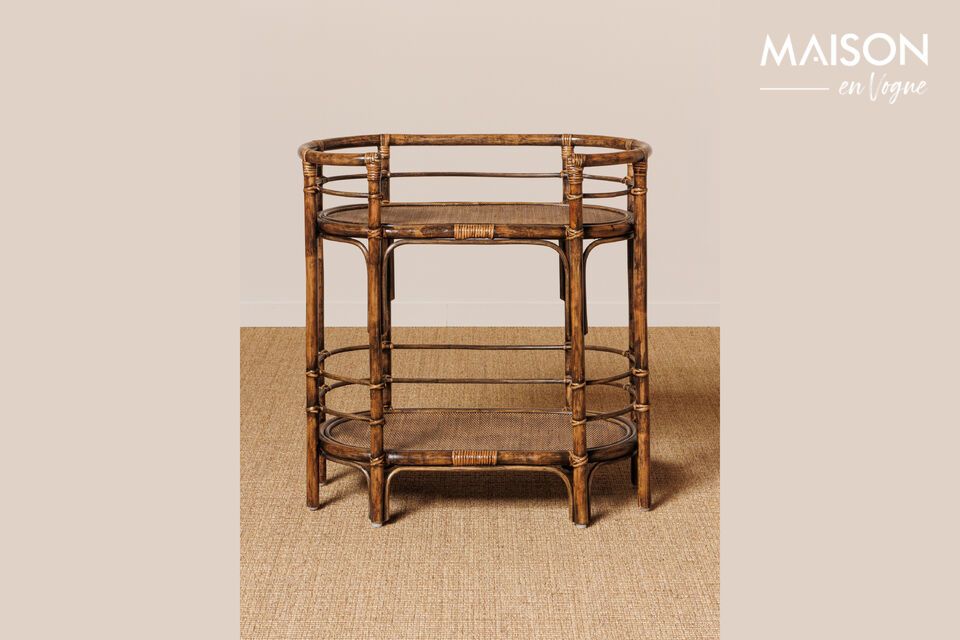 Veracruz brown rattan console table Chehoma