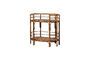 Miniature Veracruz brown rattan console table Clipped