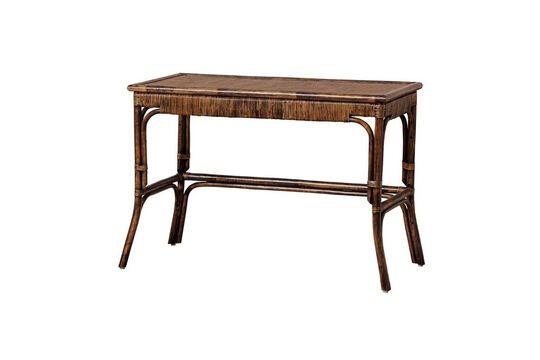 Veracruz brown rattan desk Clipped