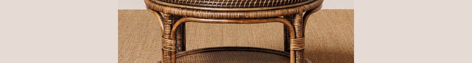 Material Details Veracruz brown rattan round coffee table