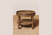 Miniature Veracruz brown rattan round coffee table 1