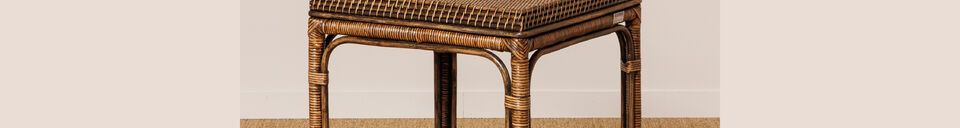 Material Details Veracruz brown rattan side table