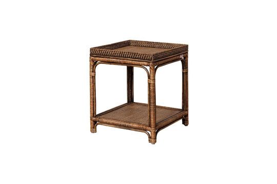 Veracruz brown rattan side table Clipped