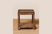 Miniature Veracruz brown rattan side table 2