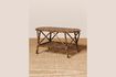 Miniature Veracruz oval coffee table in brown rattan 1