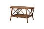 Miniature Veracruz oval coffee table in brown rattan Clipped