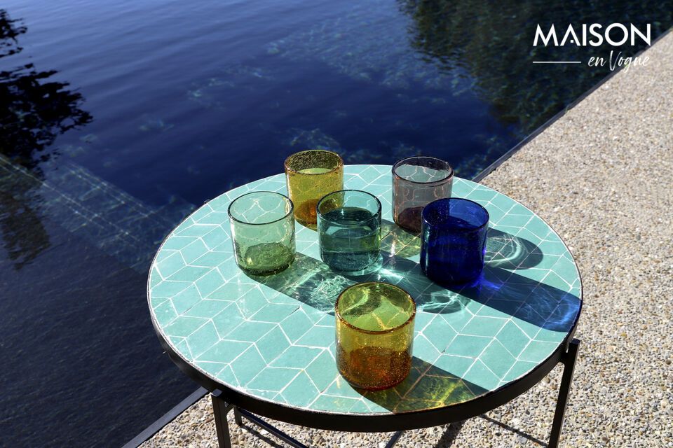 Discover the subtle charm of Vico olive glass