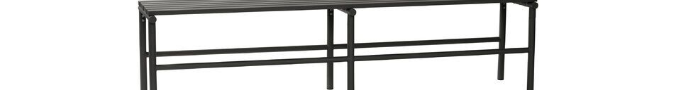 Material Details Villa black stainless steel double bench