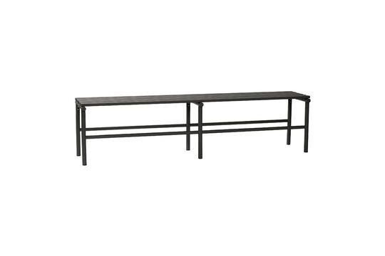 Villa black stainless steel double bench Clipped