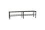 Miniature Villa black stainless steel double bench Clipped