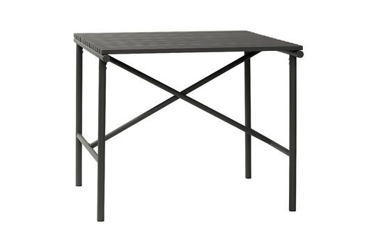 Villa small dining table in black stainless steel Clipped