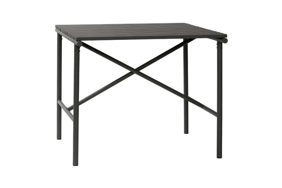 Villa small dining table in black stainless steel Hübsch