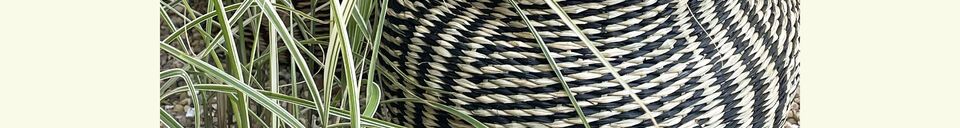 Material Details Vilo black and beige herb baskets