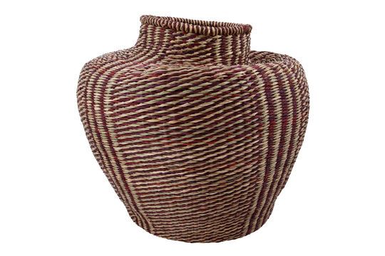 Vilo light and brown natural fiber basket Clipped