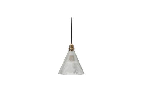 Vira hanging lamp in ochre metal Clipped