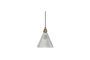 Miniature Vira hanging lamp in ochre metal Clipped