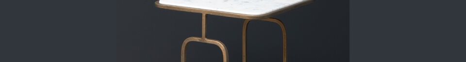 Material Details Wagner copper metal side table