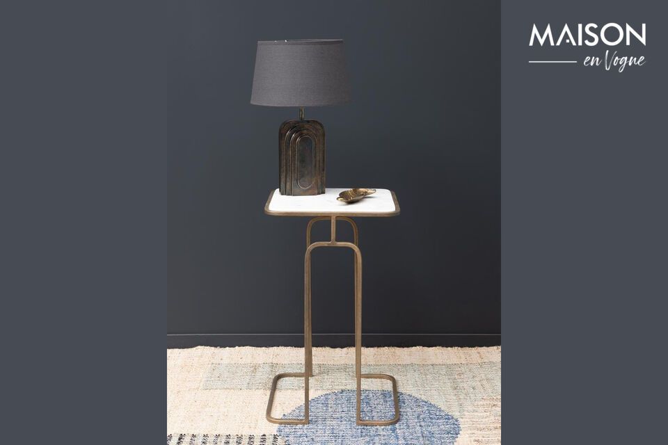 Discover the timeless elegance and sturdiness of the copper metal side table