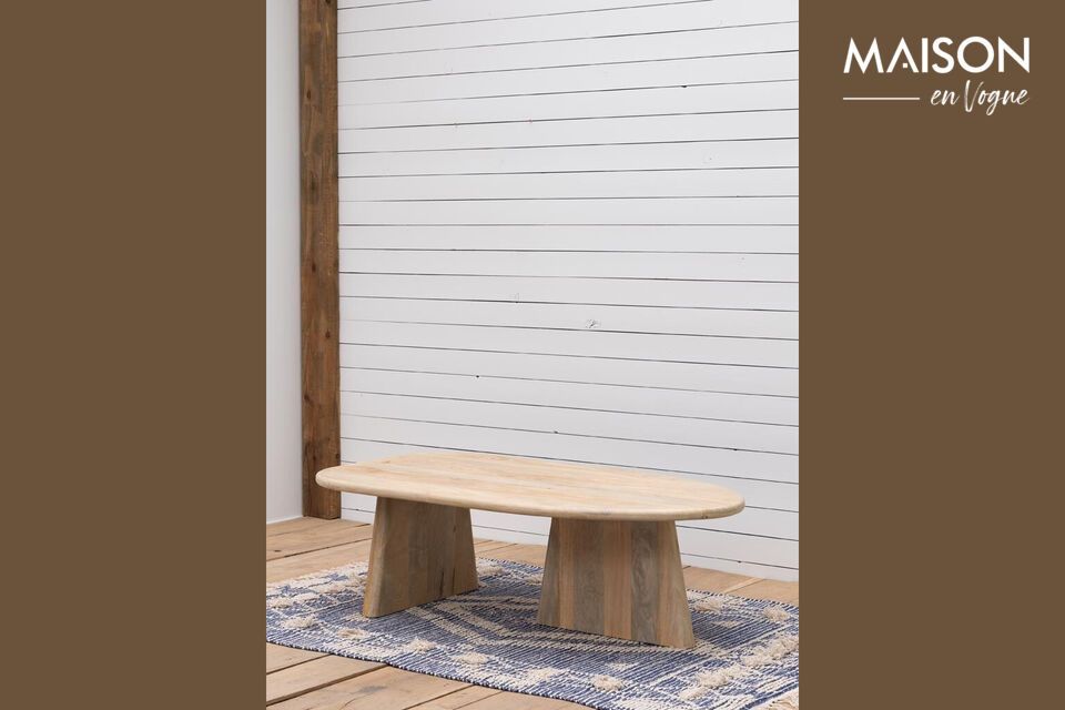 Discover natural elegance and sturdiness with our mango wood coffee table