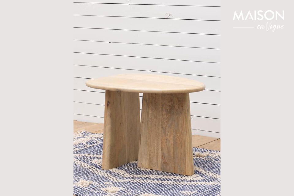 Waikiki light wood side table Chehoma