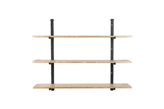 Wall shelf in brown wood Bundy Clipped