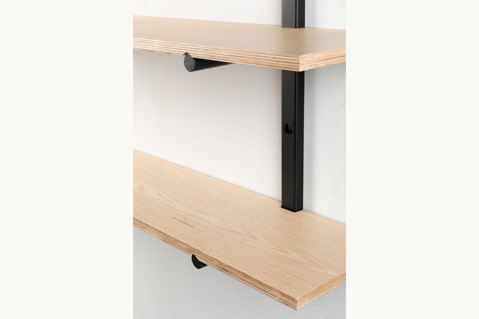 Wall shelf in brown wood Bundy - 8