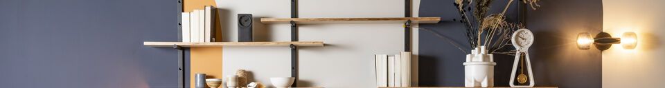 Material Details Wall shelf in brown wood Bundy